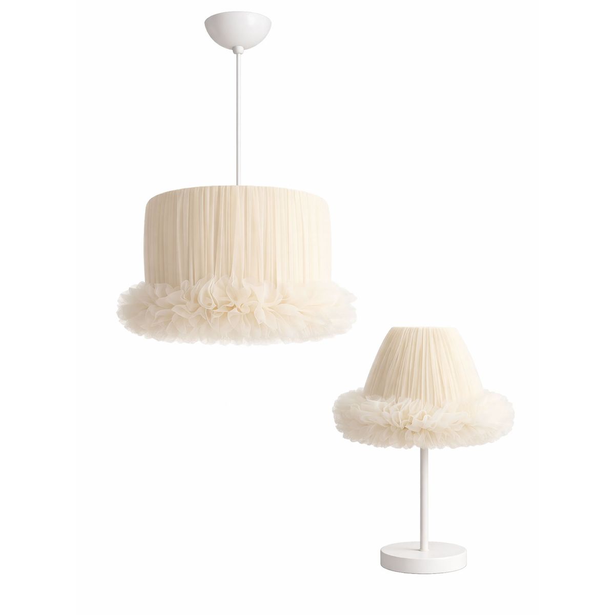 DECORACION CREATIVA - Set Lampara infantil- Linea Cisne Crema