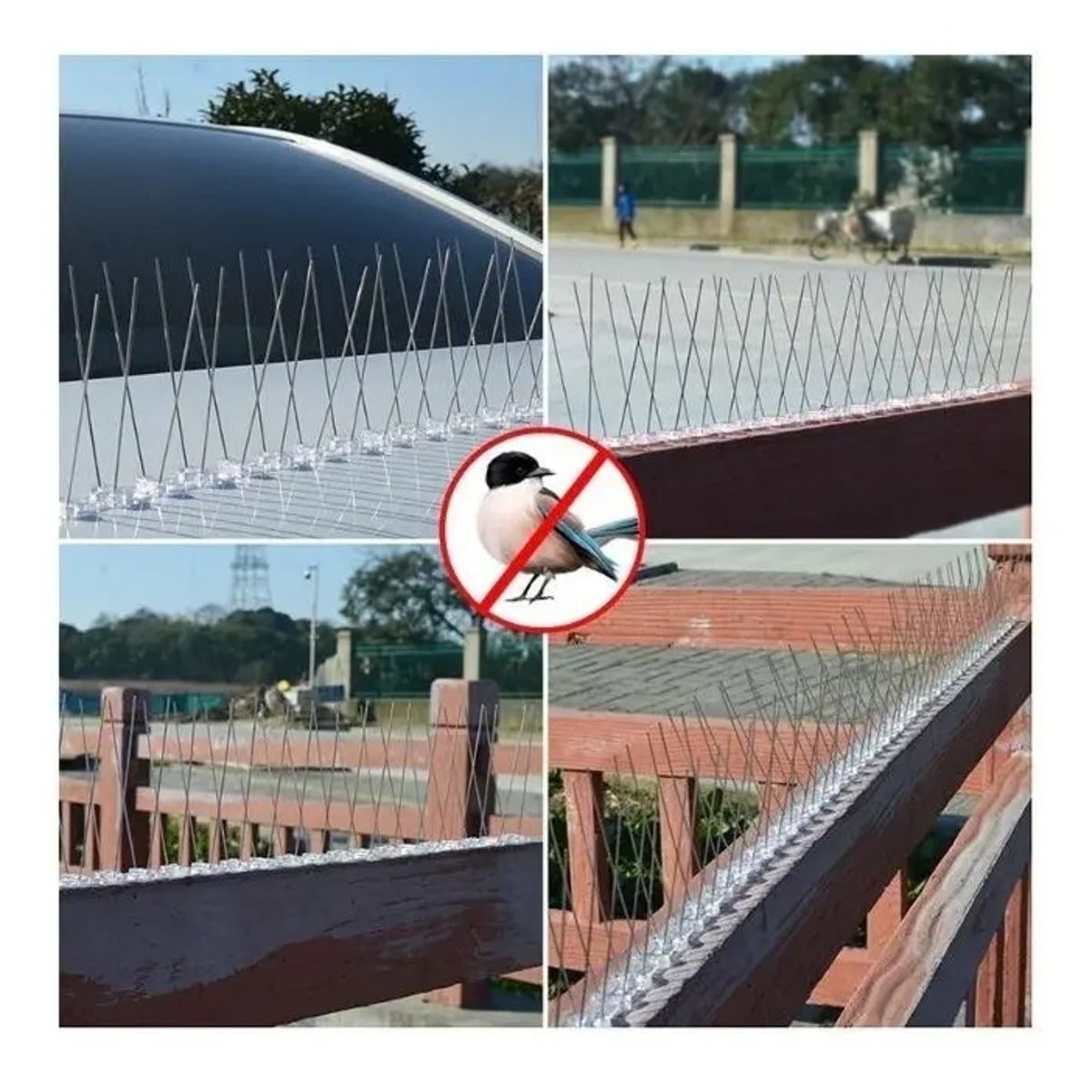 GENERICO - Pack 5 Púas Repelentes Palomas Anti Aves Ahuyentador
