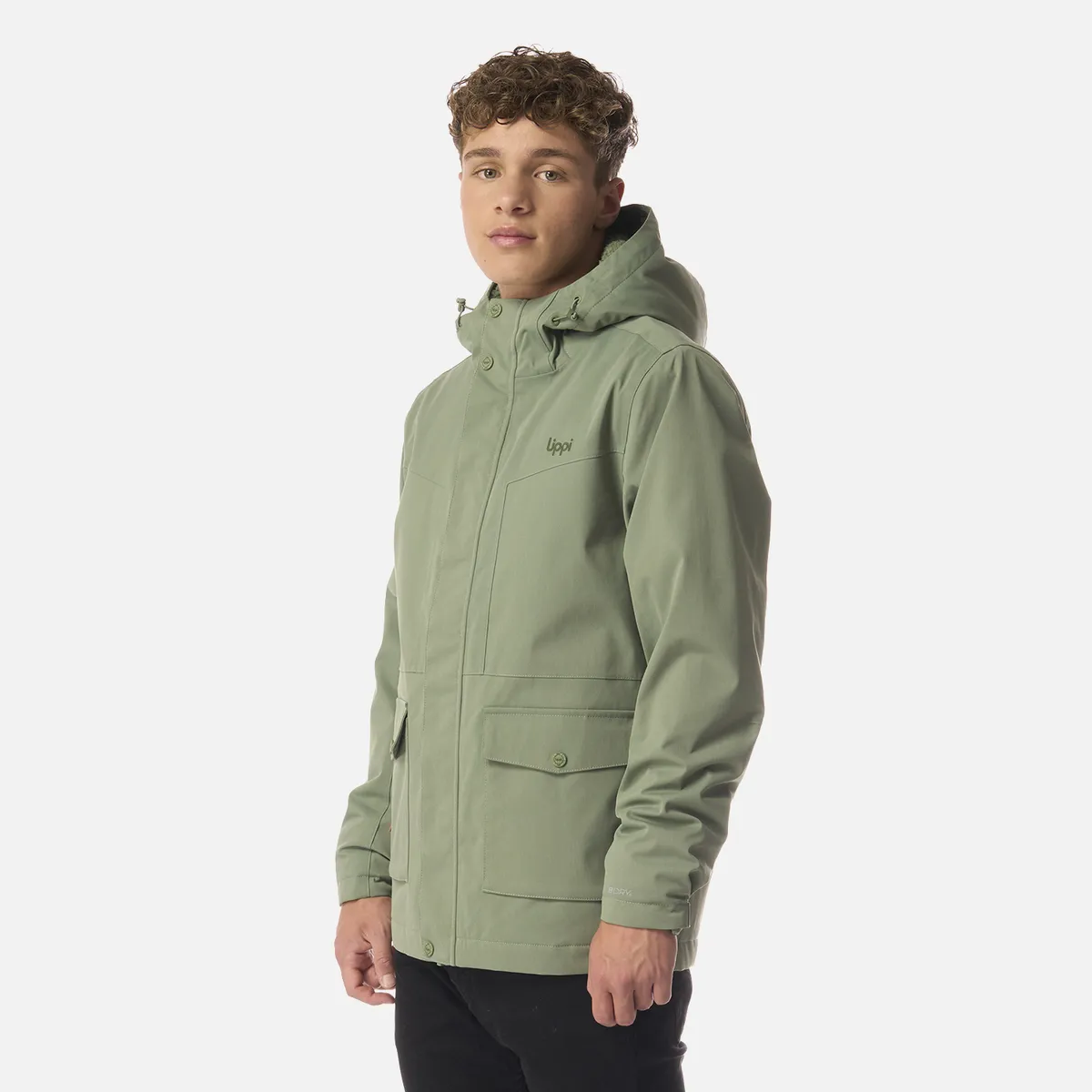 LIPPI - Chaqueta Teen Boy Roble B-Dry Hoody Jacket Jade Oscuro Lippi