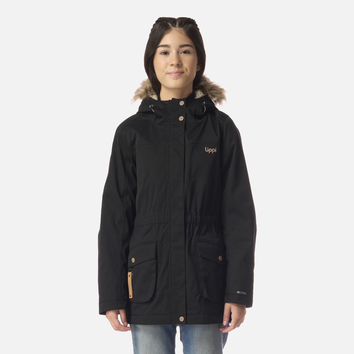 LIPPI - Chaqueta Teen Girl Roble B-Dry Hoody Jacket Negro Lippi