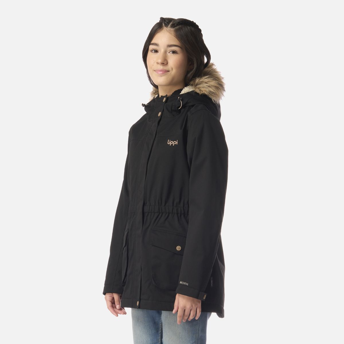LIPPI - Chaqueta Teen Girl Roble B-Dry Hoody Jacket Negro Lippi