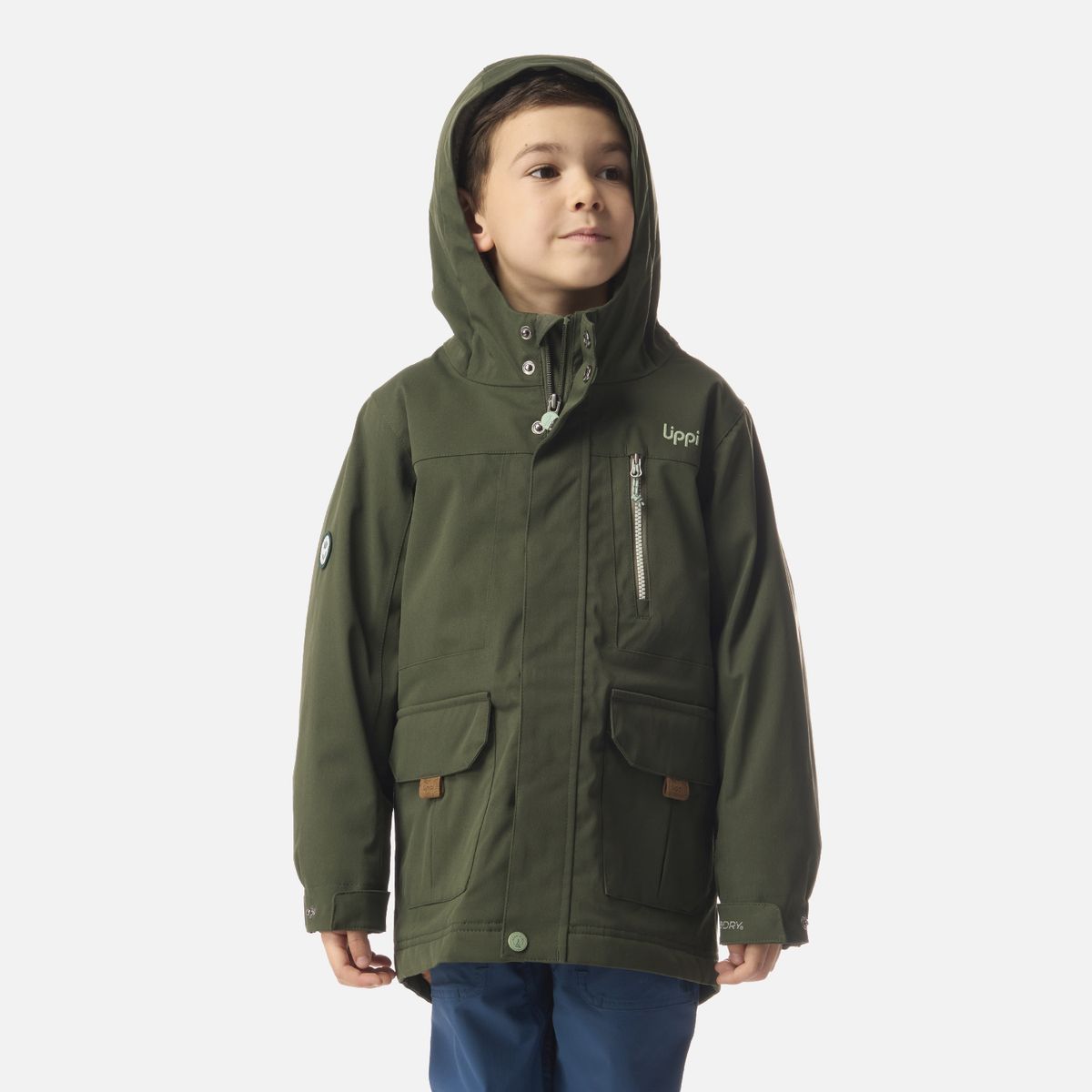 LIPPI - Chaqueta Niño Roble B-Dry Hoody Jacket Verde Militar Lippi