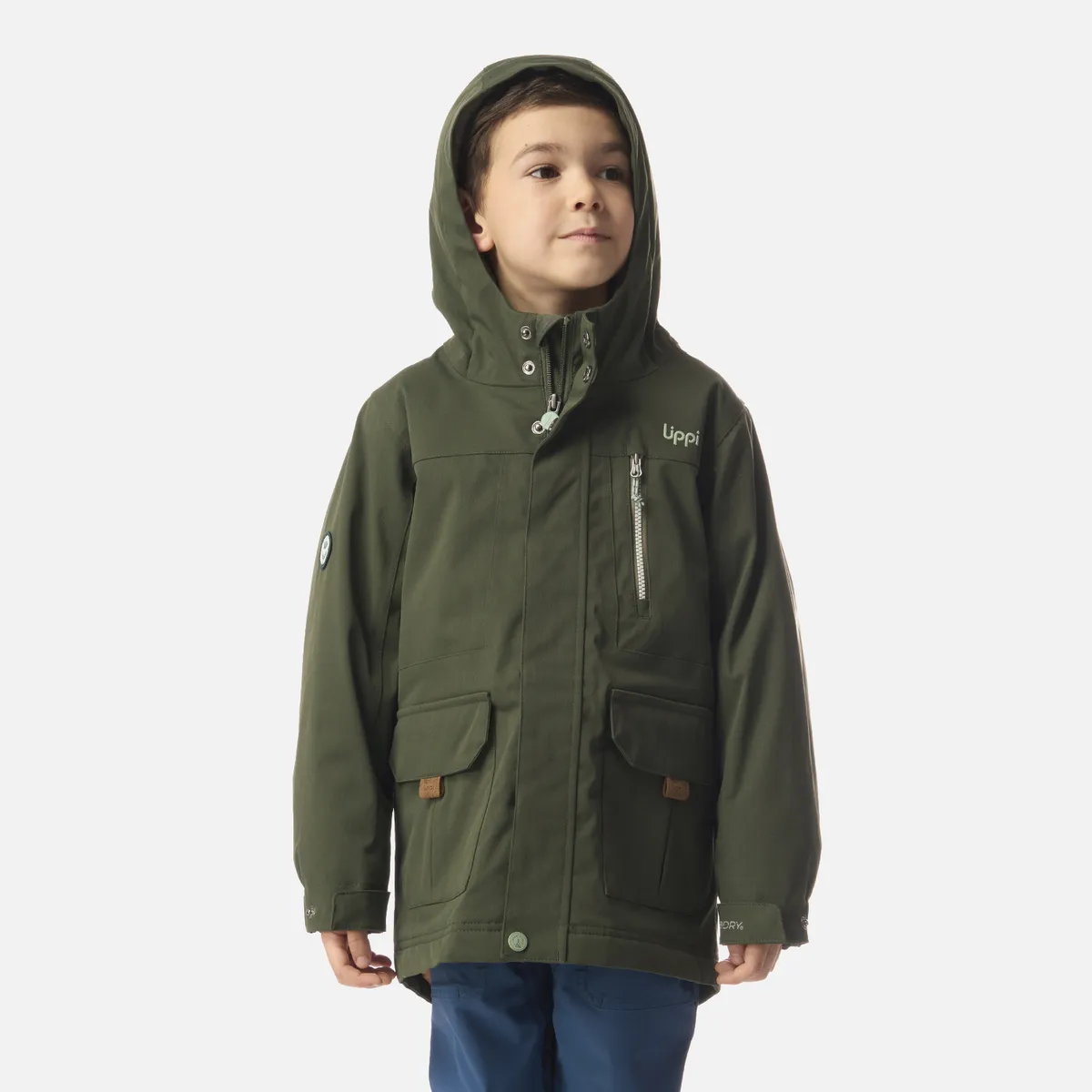 LIPPI - Chaqueta Niño Roble B-Dry Hoody Jacket Verde Militar Lippi