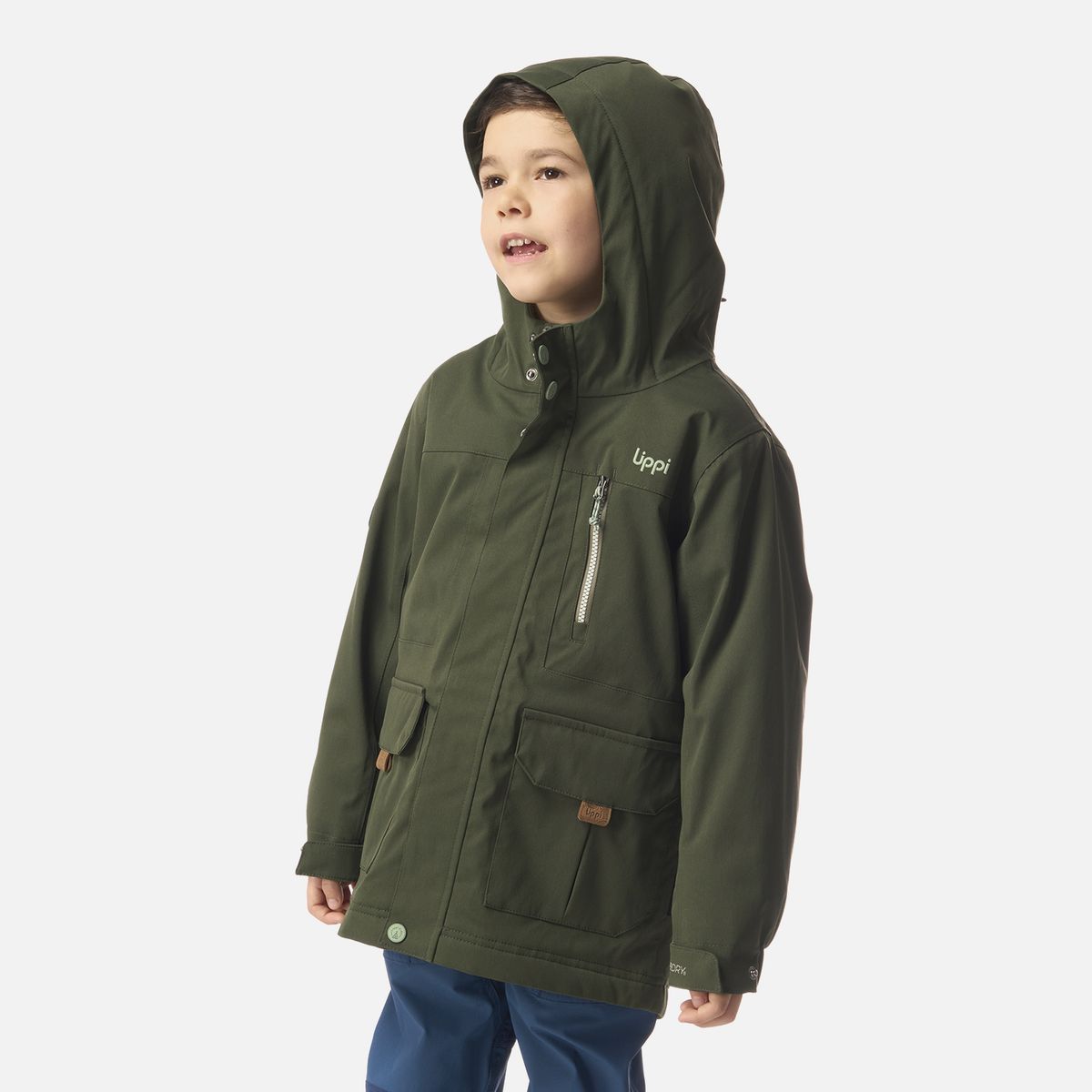 LIPPI - Chaqueta Niño Roble B-Dry Hoody Jacket Verde Militar Lippi