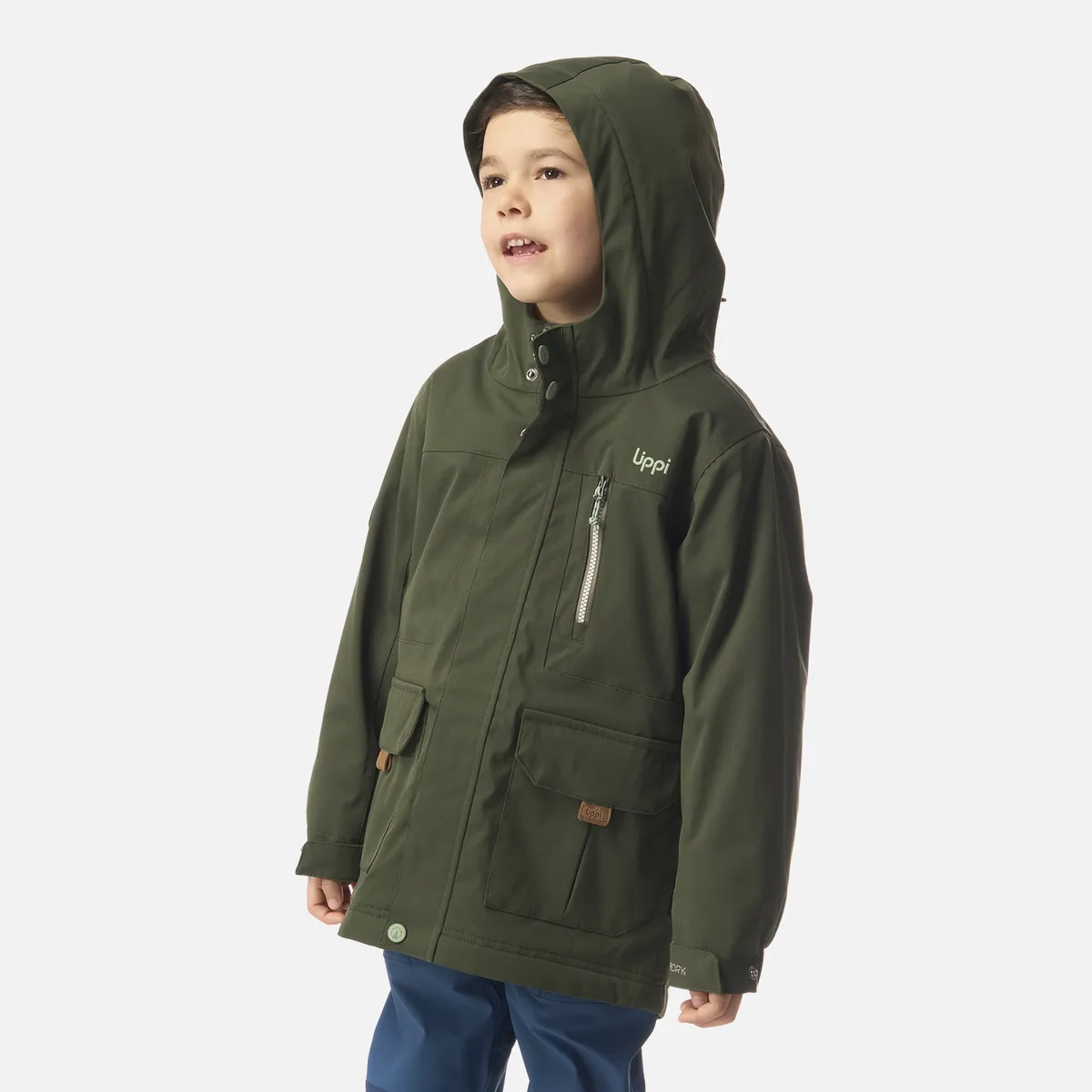 LIPPI - Chaqueta Niño Roble B-Dry Hoody Jacket Verde Militar Lippi