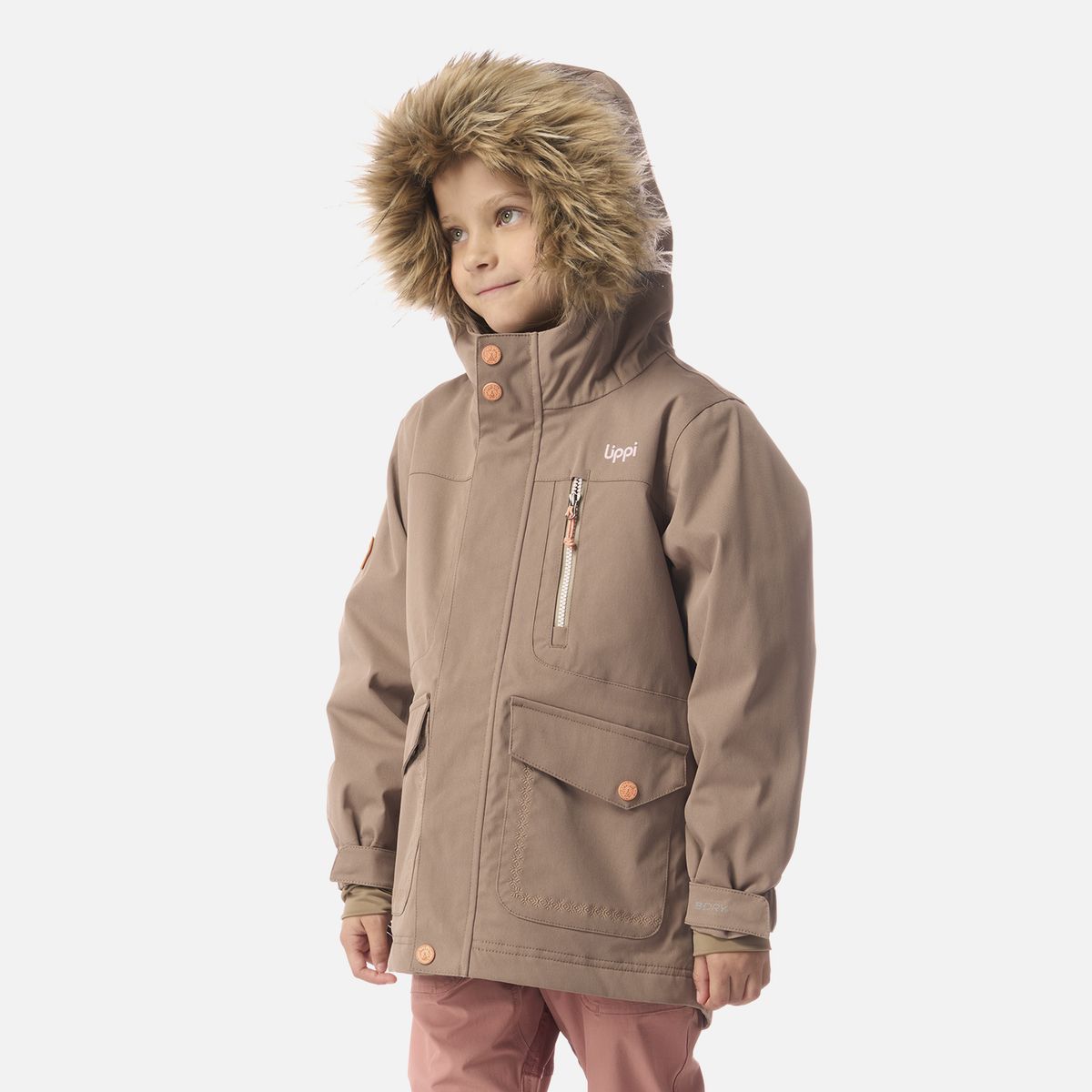LIPPI - Chaqueta Niña Roble B-Dry Hoody Jacket Canela Lippi