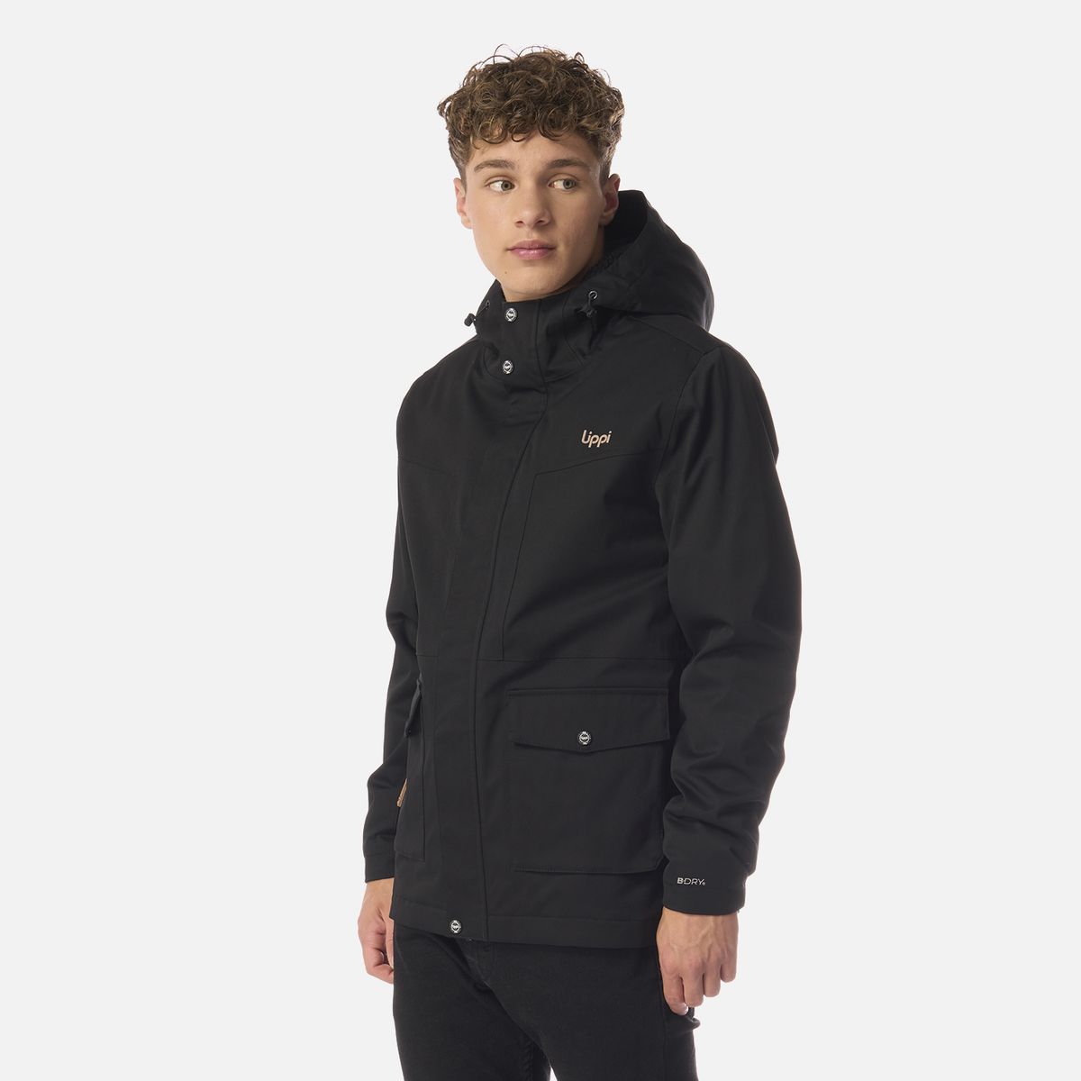 LIPPI - Chaqueta Teen Boy Roble B-Dry Hoody Jacket Negro Lippi