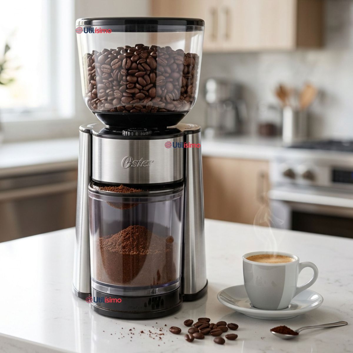 OSTER - Oster® Molinillo de Café, Accesorio, Con 18 Ajustes De Grosor, Incluye Accesorios, BVSTBMH23