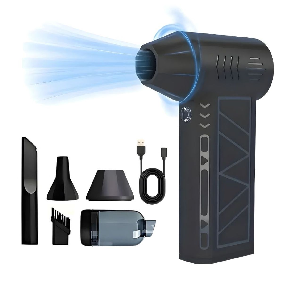 NOVYSTOR - Aspirador Soplador de Aire inalámbrico De 130000 Rpm Negro