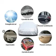 GENERICO - Funda Cobertor Auto Impermeable PEVA UV Lluvia Nieve Polvo Talla L