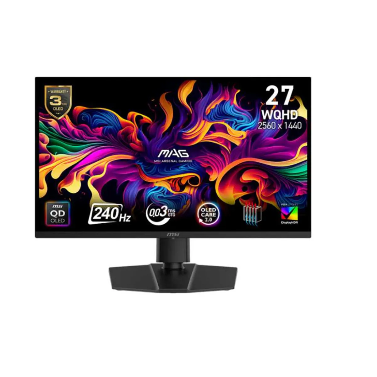 MSI - Monitor 27"  - MSI MAG 271QP QD-OLED X24 - WQHD 0,03ms 240Hz