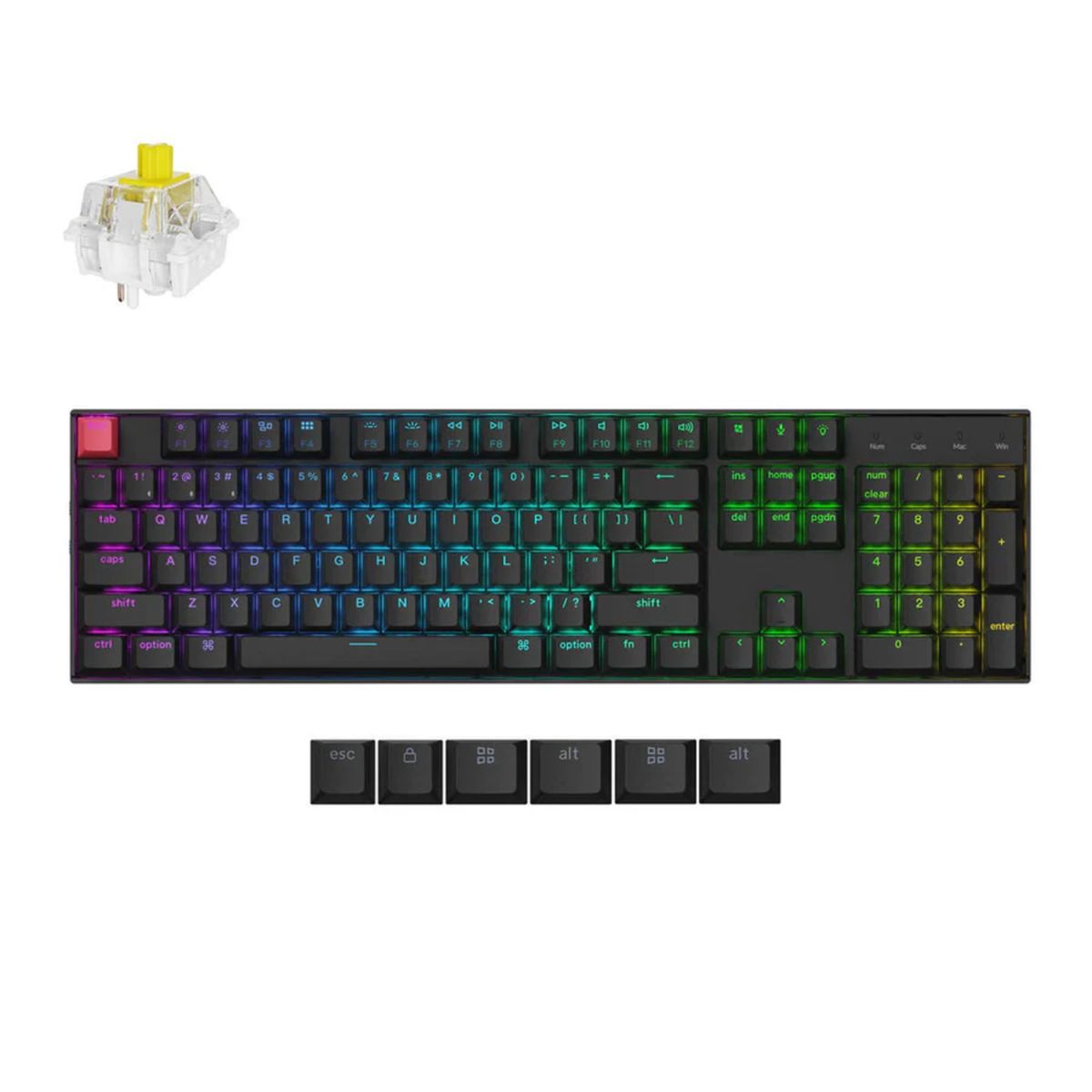 GENERICO - Keychron K10 V2 BT RGB Banana Switch - Español