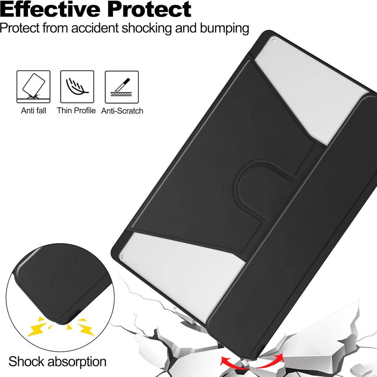PUREPOWER - Funda con teclado retroiluminado Touchpad Rotación 360° Para Galaxy Tab S6 Lite 10.4 2022 2024