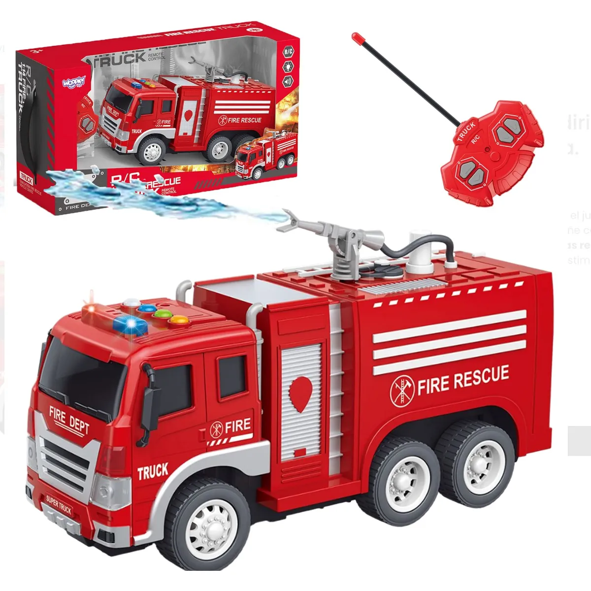 GENERICO - Camión De Bomberos Juguete Control Remoto