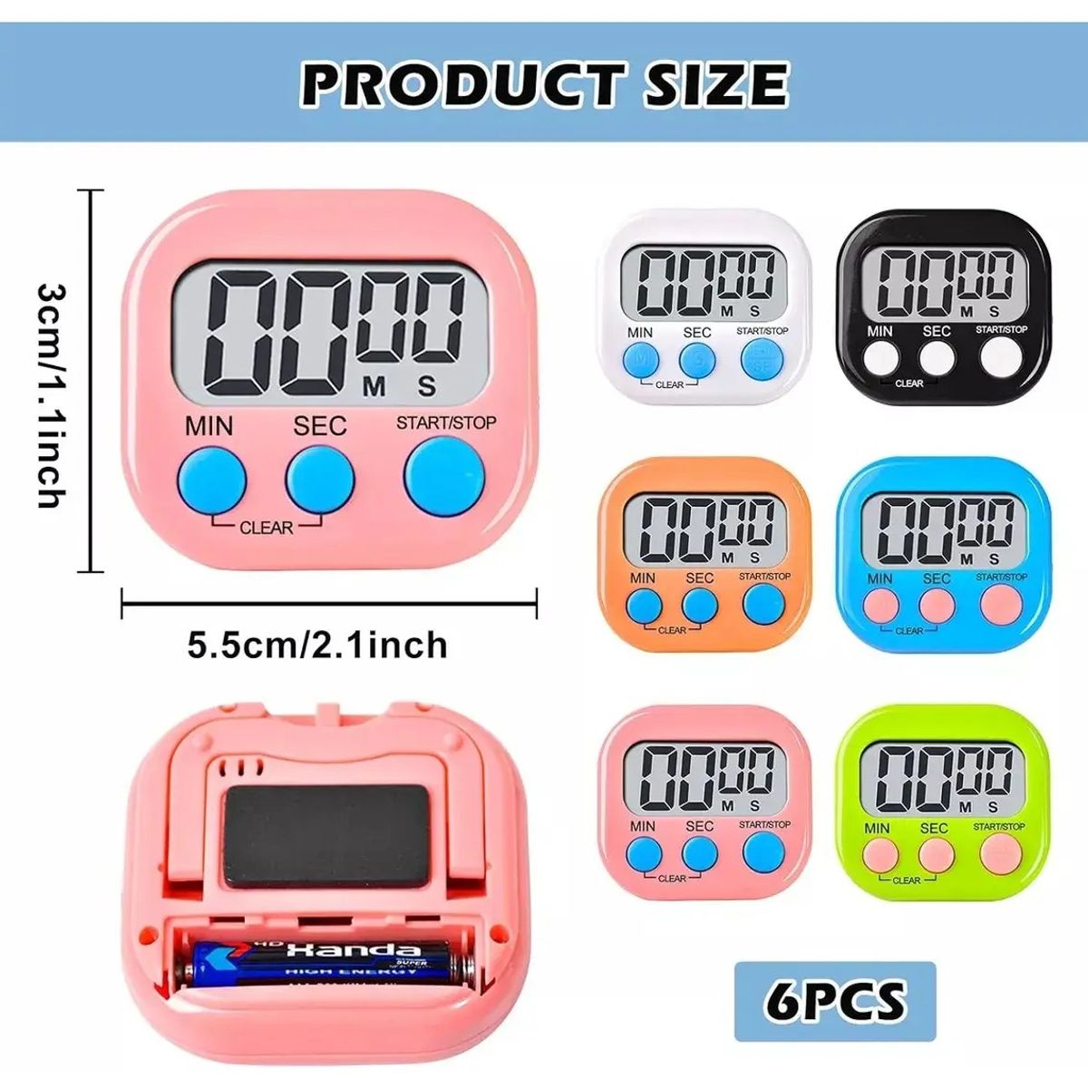 GENERICO - Timer De Cocina Reloj Temporizador Cuenta Atrás