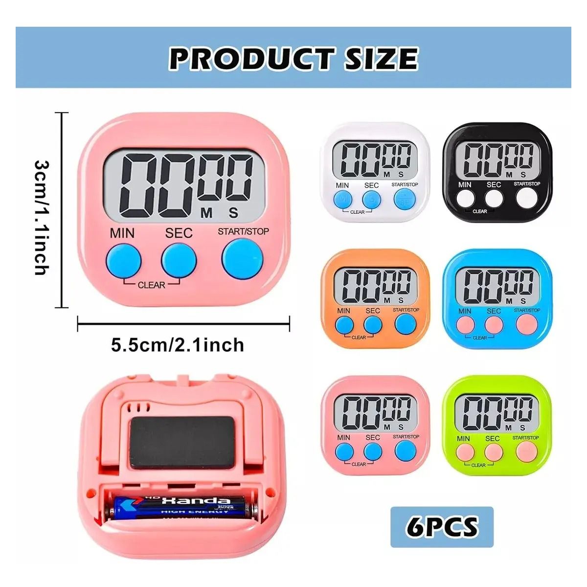 GENERICO - Timer De Cocina Reloj Temporizador Cuenta Atrás