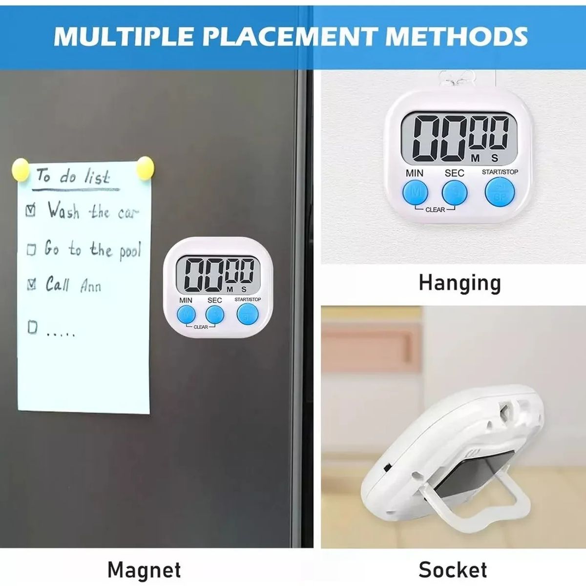 GENERICO - Timer De Cocina Reloj Temporizador Cuenta Atrás