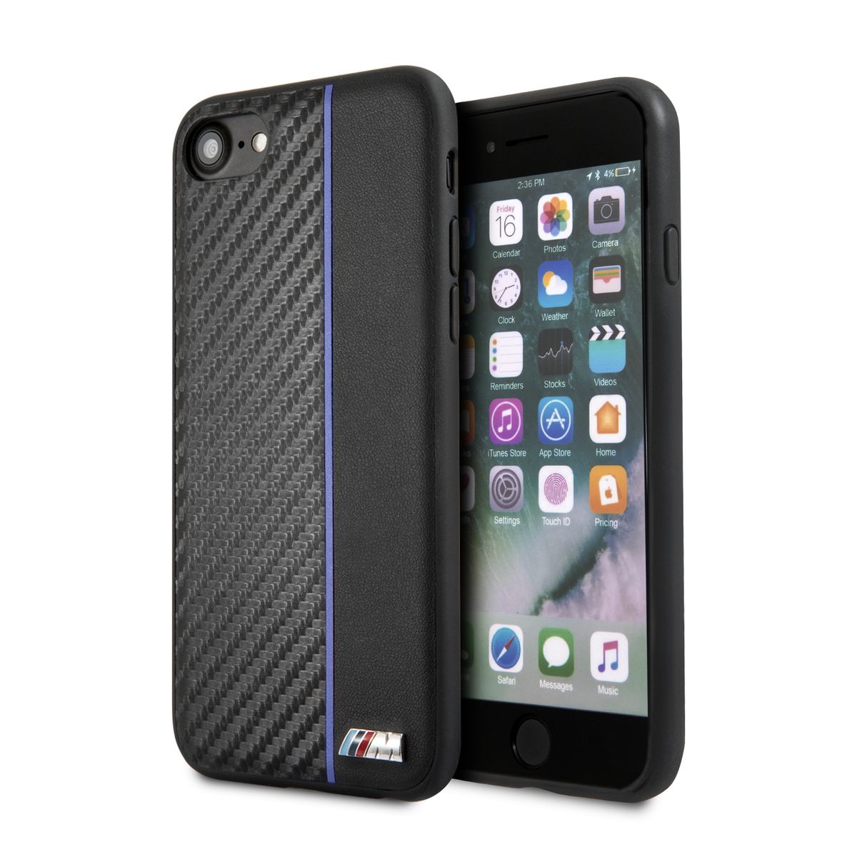BLUEDIO - CARCASA BMW COMPATIBLE CON IPHONE 7/8 CARBONO