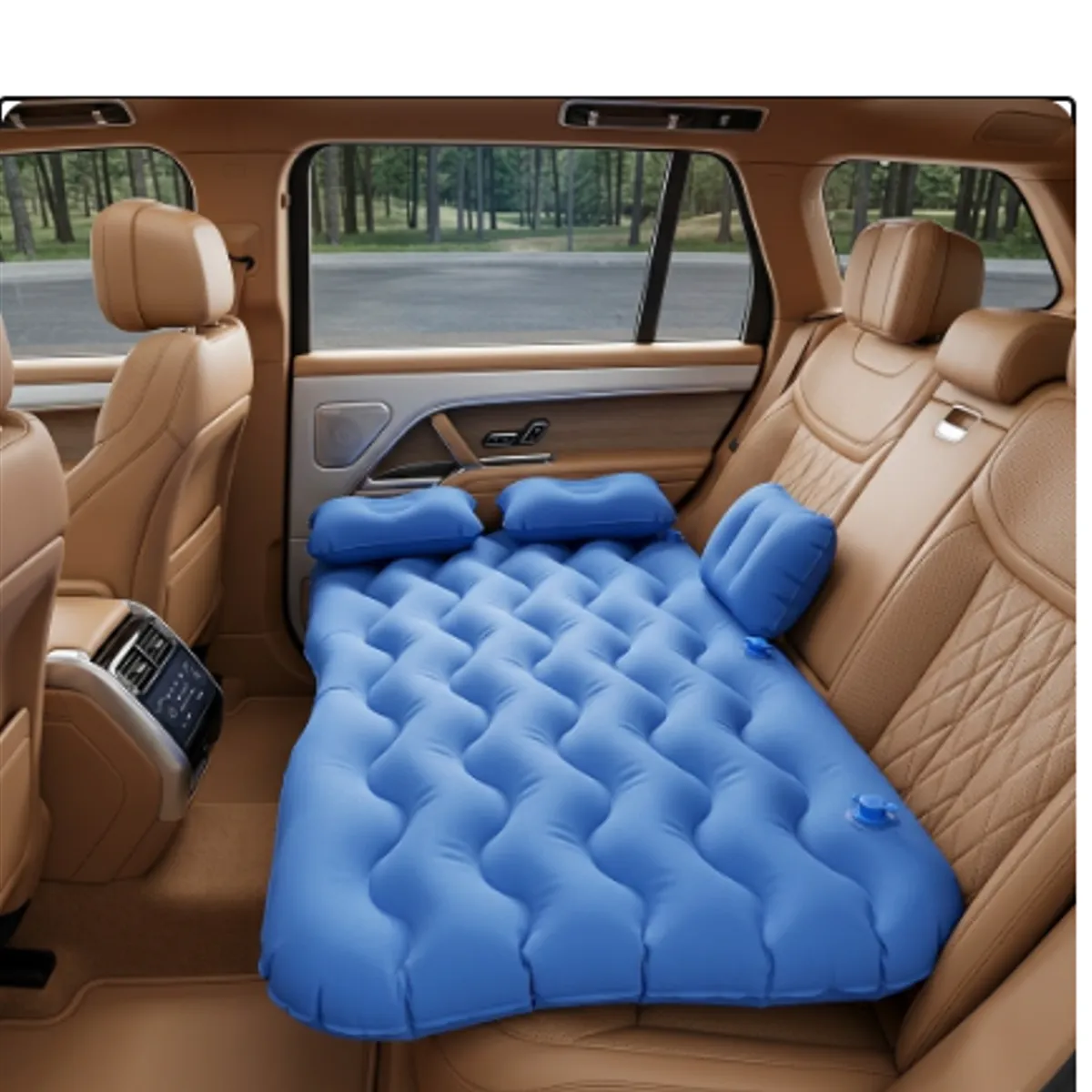 GENERICO - Colchon inflable para carro auto viajes y camping Cama inflable portátil incluye inflador