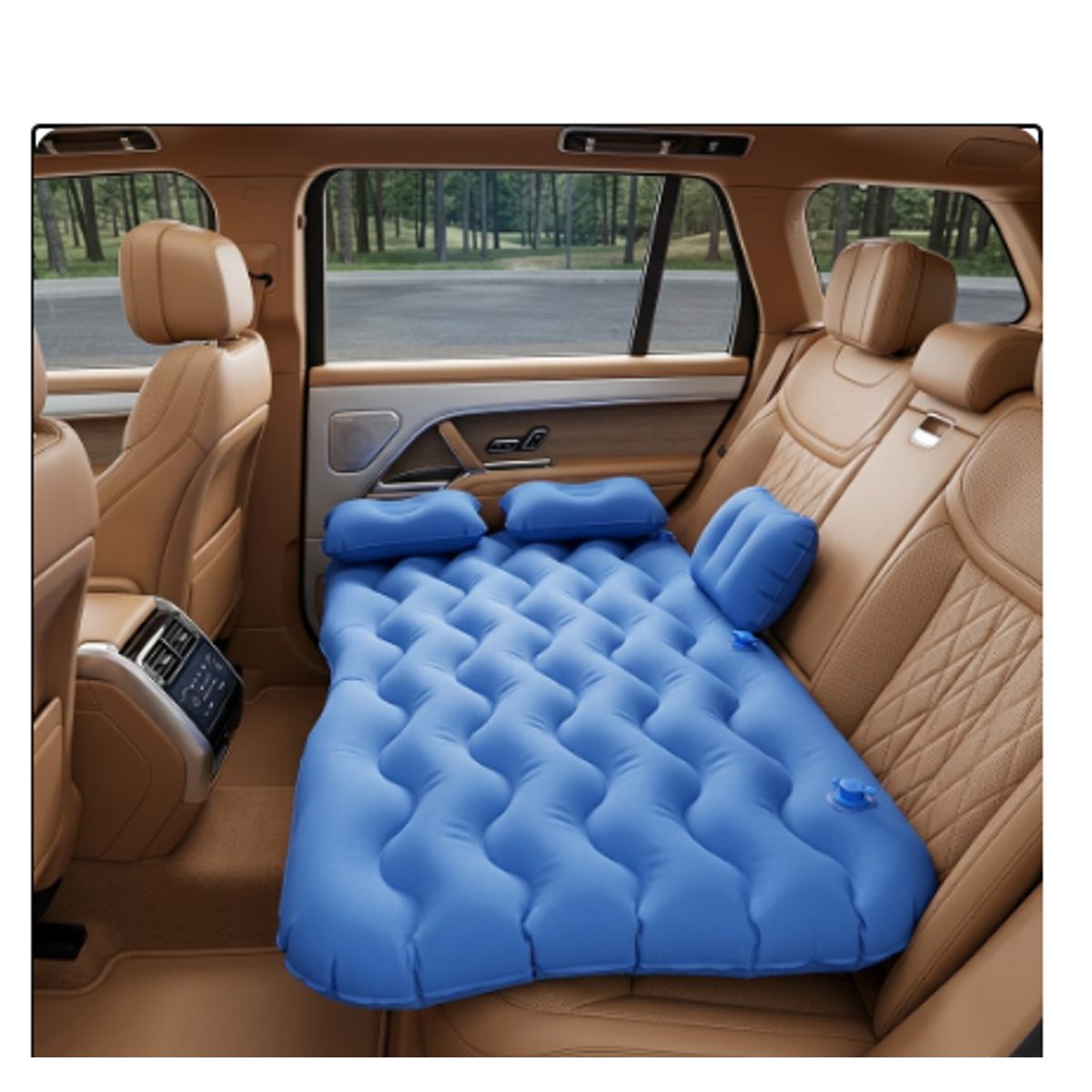 GENERICO - Colchon inflable para carro auto viajes y camping Cama inflable portátil incluye inflador