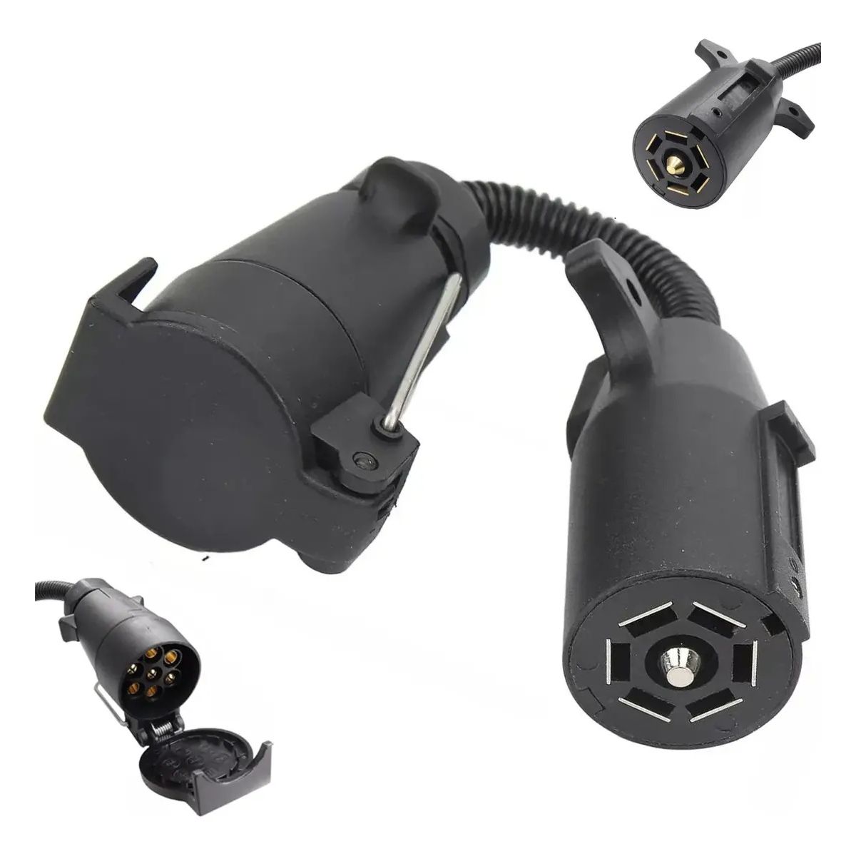 Adaptador Enchufe  Remolque 7 pines americano a  Europeo auto traile, marca GENERICO - Foto Principal