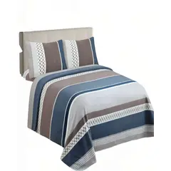 GENERICO - PACK DE SABANA POLAR PLAZA Y MEDIA CON DISEÑO 10