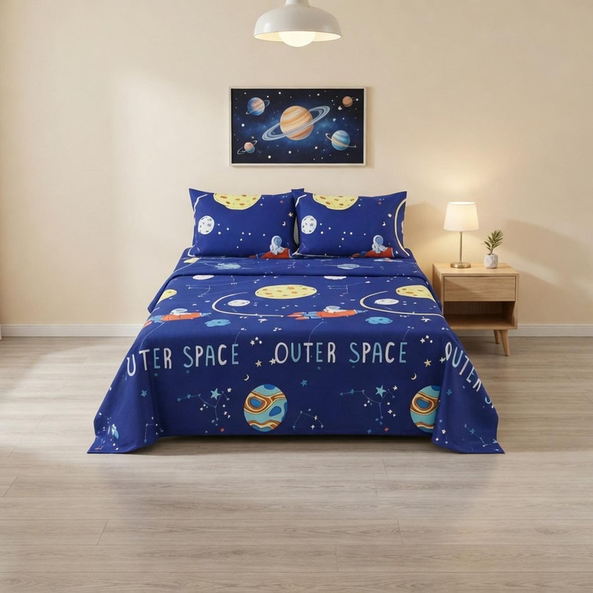 GENERICO - Juego De Sabanas Genericas De 1 Plaza + 1 Funda De Almohada - Multicolor - 1 Plaza