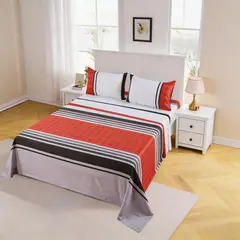 GENERICO - Juego De Sabanas Genericas De 1 Plaza + 1 Funda De Almohada - Multicolor - 1 Plaza