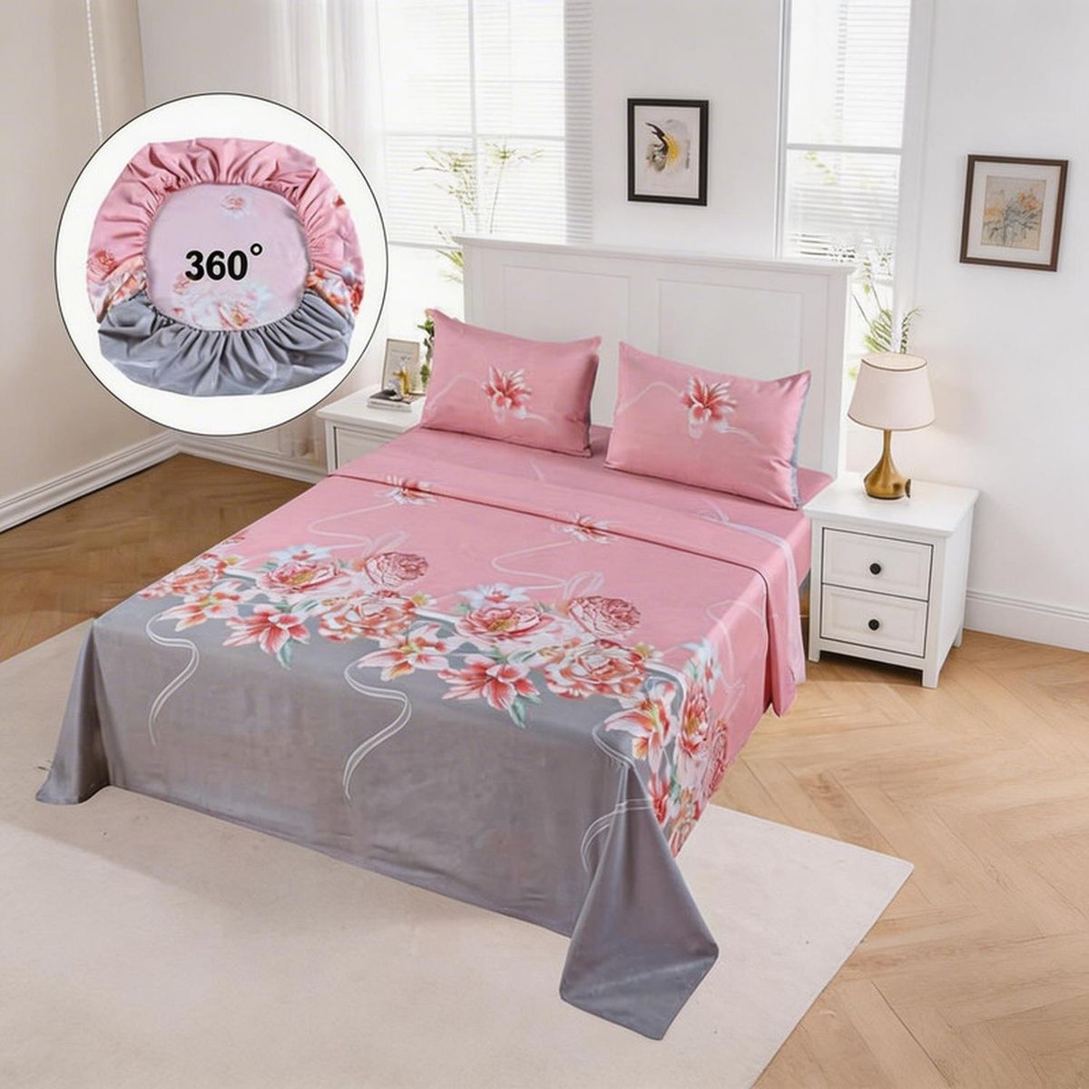 GENERICO - Juego De Sabanas Genericas De 1 Plaza + 1 Funda De Almohada - Multicolor - 1 Plaza