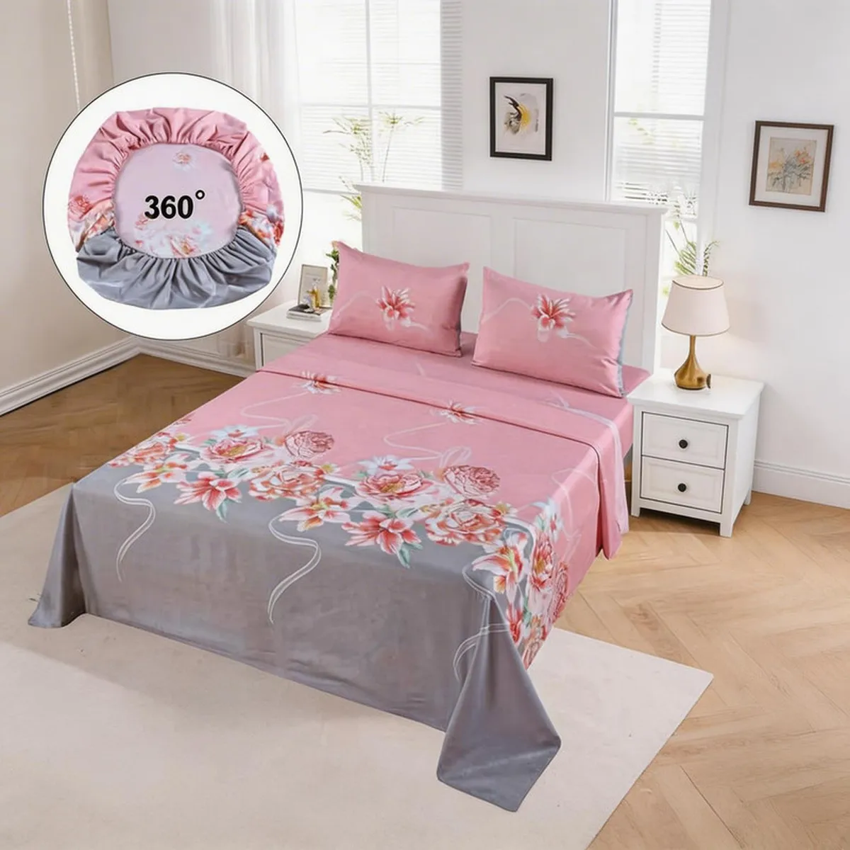 GENERICO - Juego De Sabanas Genericas De 1 Plaza + 1 Funda De Almohada - Multicolor - 1 Plaza
