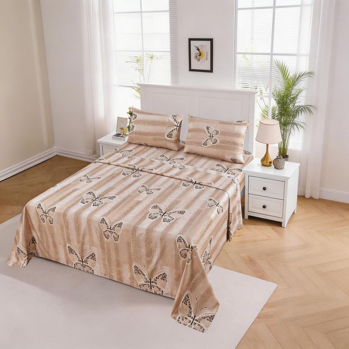 GENERICO - Juego De Sabanas Genericas King + 2 Fundas De Almohada - Multicolor - King