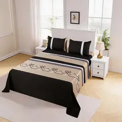 GENERICO - Juego De Sabanas Genericas De 2 Plazas + 2 Fundas De Almohada - Multicolor - 2 Plazas