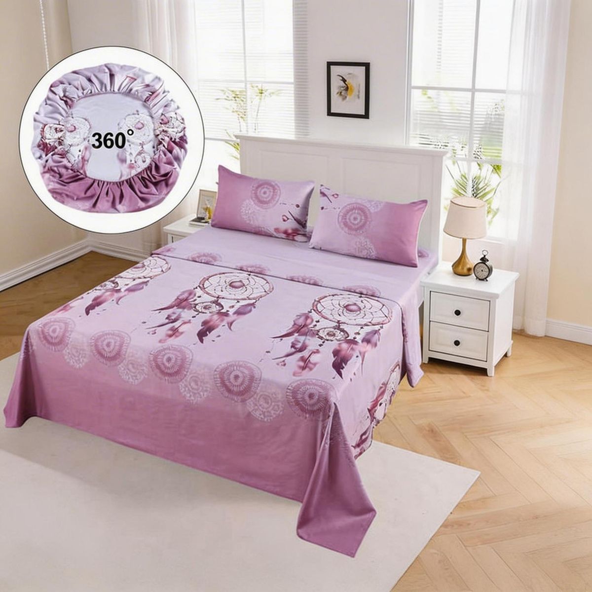 GENERICO - Juego De Sabanas Genericas De 2 Plazas + 2 Fundas De Almohada - Multicolor - 2 Plazas