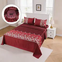 GENERICO - Juego De Sabanas Genericas De 2 Plazas + 2 Fundas De Almohada - Multicolor - 2 Plazas