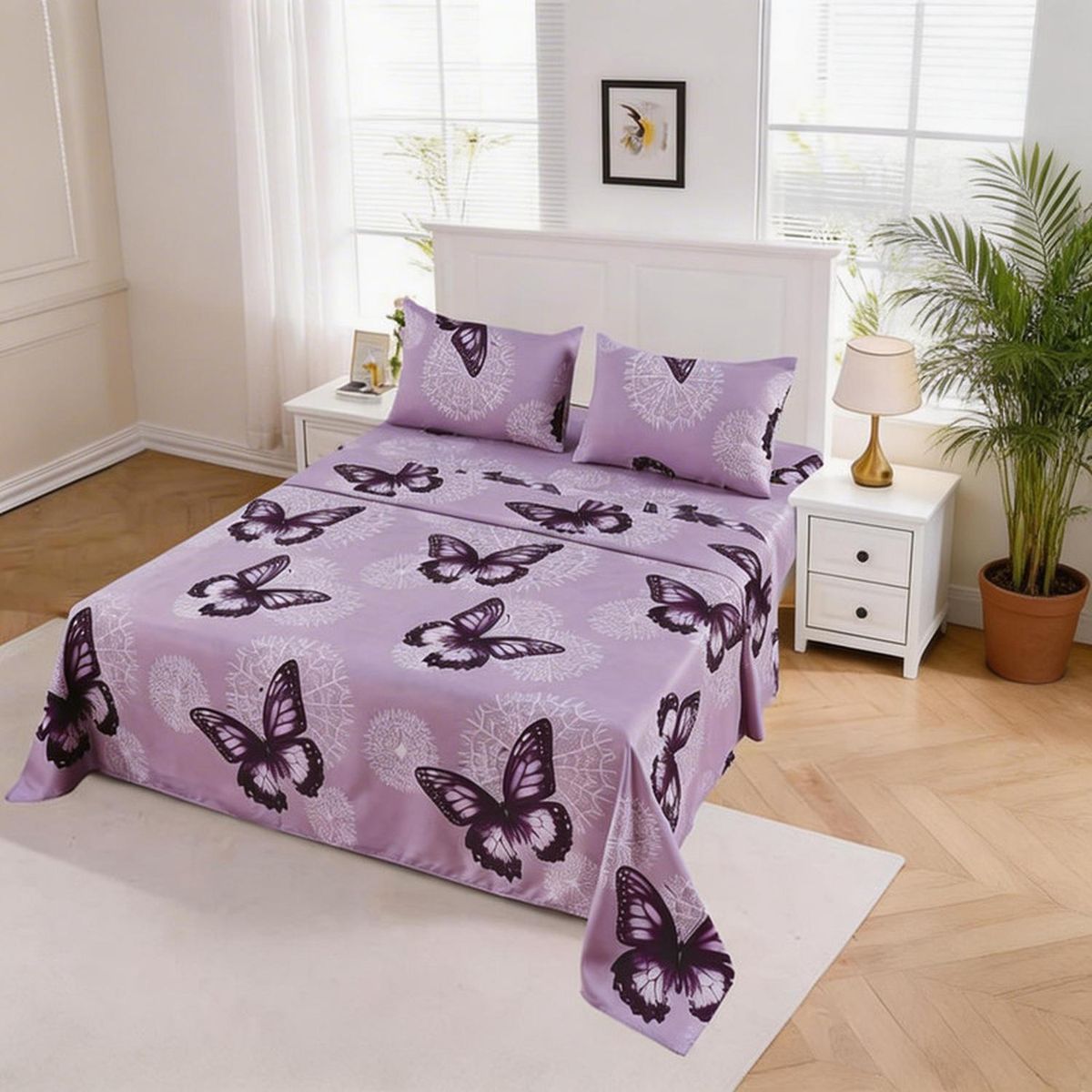 GENERICO - Juego De Sabanas Genericas Super King + 2 Fundas De Almohada - Multicolor - Super King