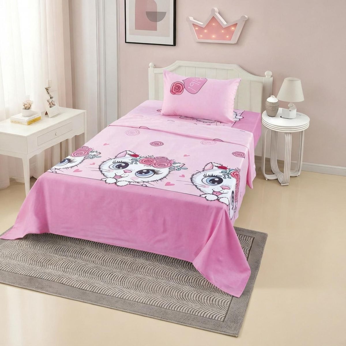 GENERICO - Juego De Sabanas Genericas De 1 Plaza + 1 Funda De Almohada - Multicolor - 1 Plaza