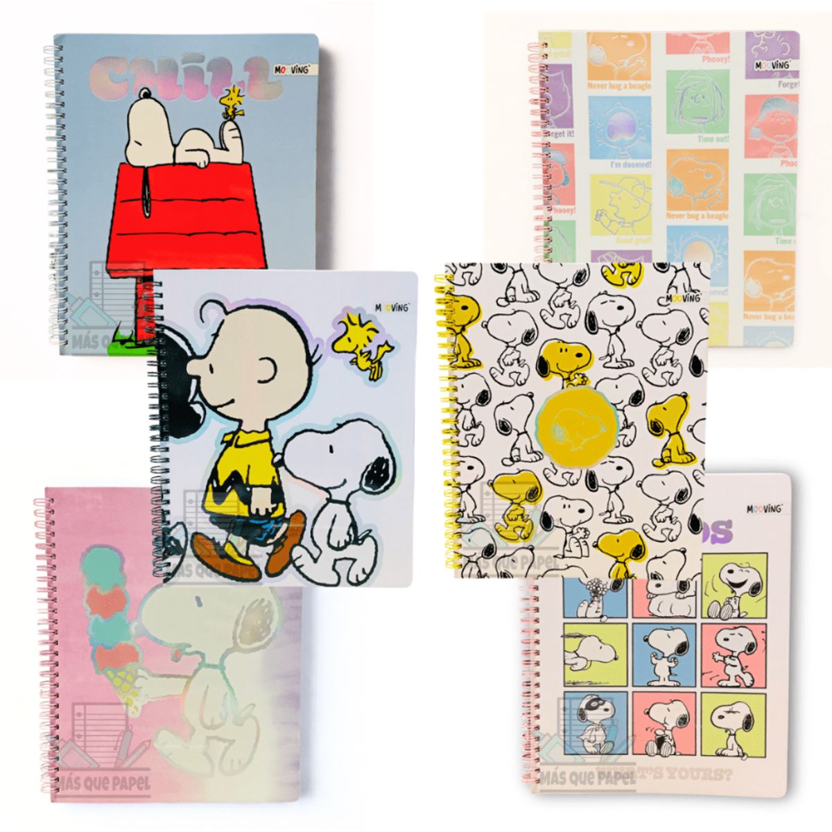 MOOVING - Cuaderno Universitario Snoopy 100hjs 7mm MOOVING