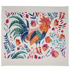 TUYO PRINT - Set 4 Individuales Linet Natural - Gallito