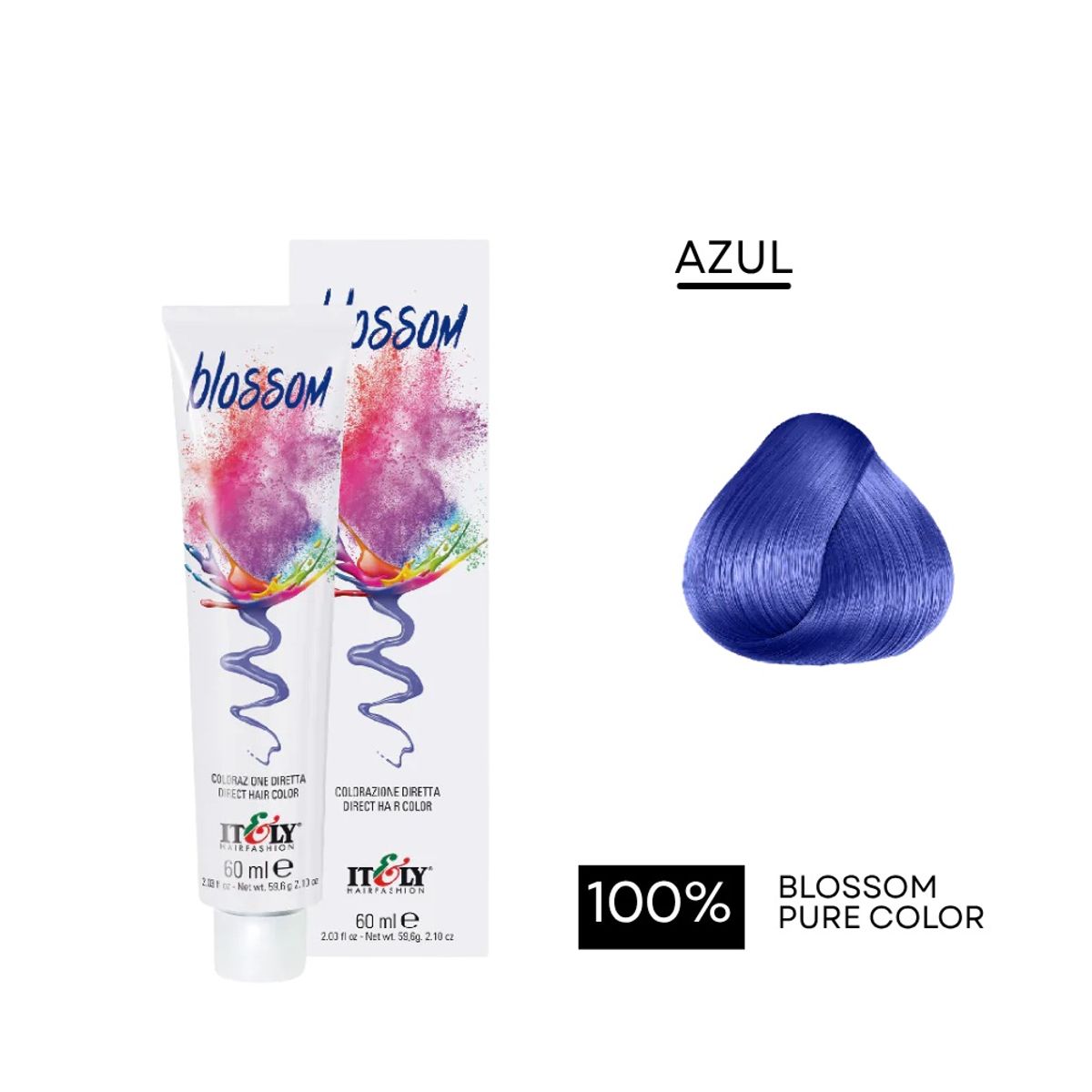 GENERICO - Tintura Itely Blossom Coloración Fantasía 60ml Azul