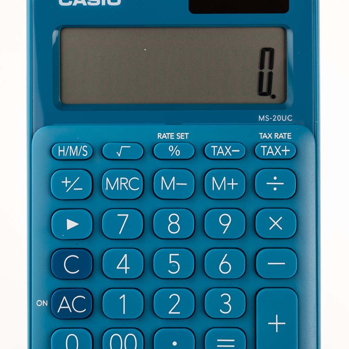 CASIO - CALCULADORA CASIO MS20UC-BU SOLAR 12 DIGITOS CON HMS Y TAX