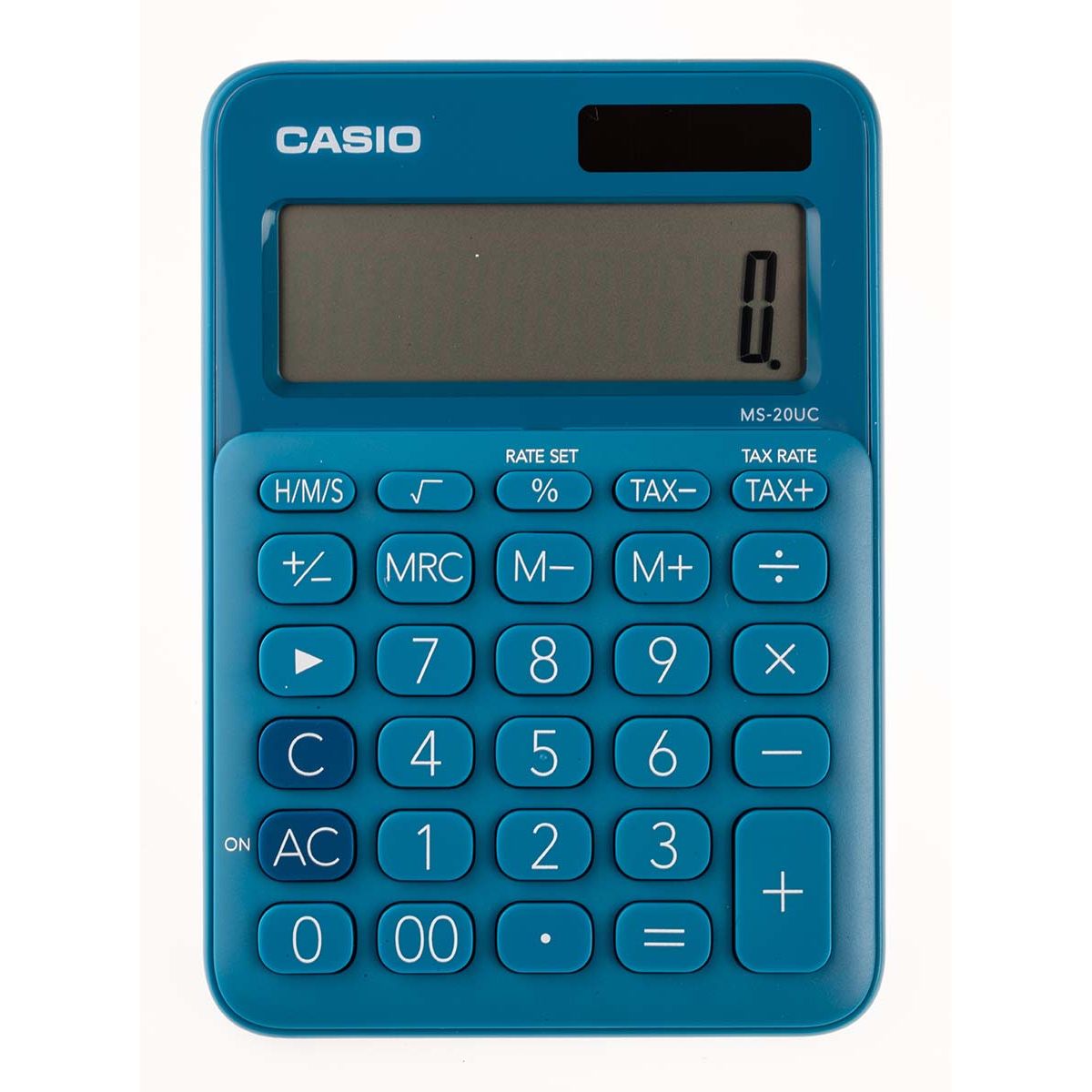 CASIO - CALCULADORA CASIO MS20UC-BU SOLAR 12 DIGITOS CON HMS Y TAX