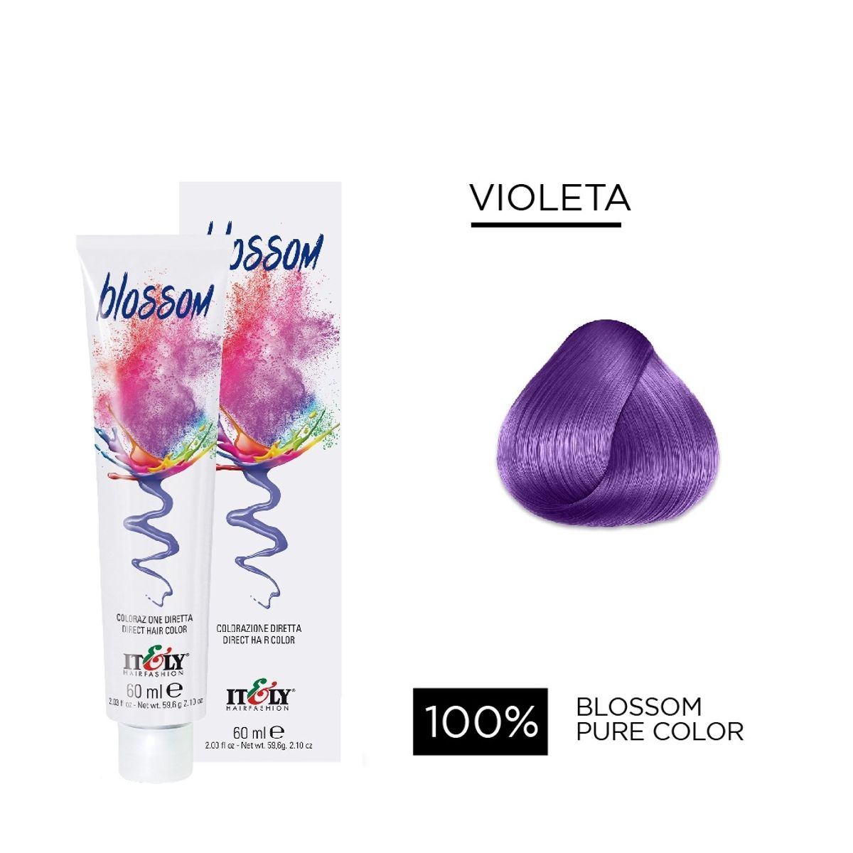 GENERICO - Tintura Itely Blossom Coloración Fantasía 60ml Violeta