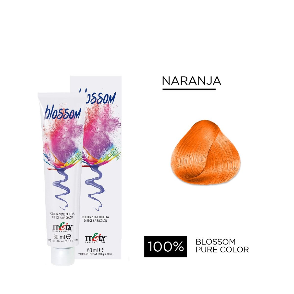GENERICO - Tintura Itely Blossom Coloración Fantasía 60ml Naranja