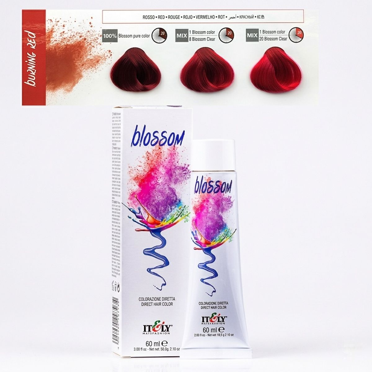 GENERICO - Tintura Itely Blossom Coloración Fantasía 60ml Rojo