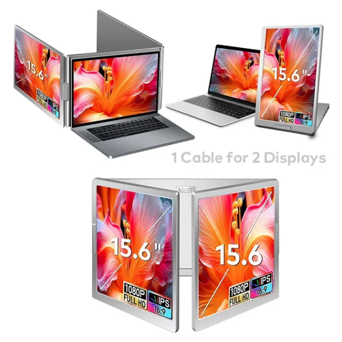 GENERICO - Monitor Doble Pantalla 15.6¨ CW-S800