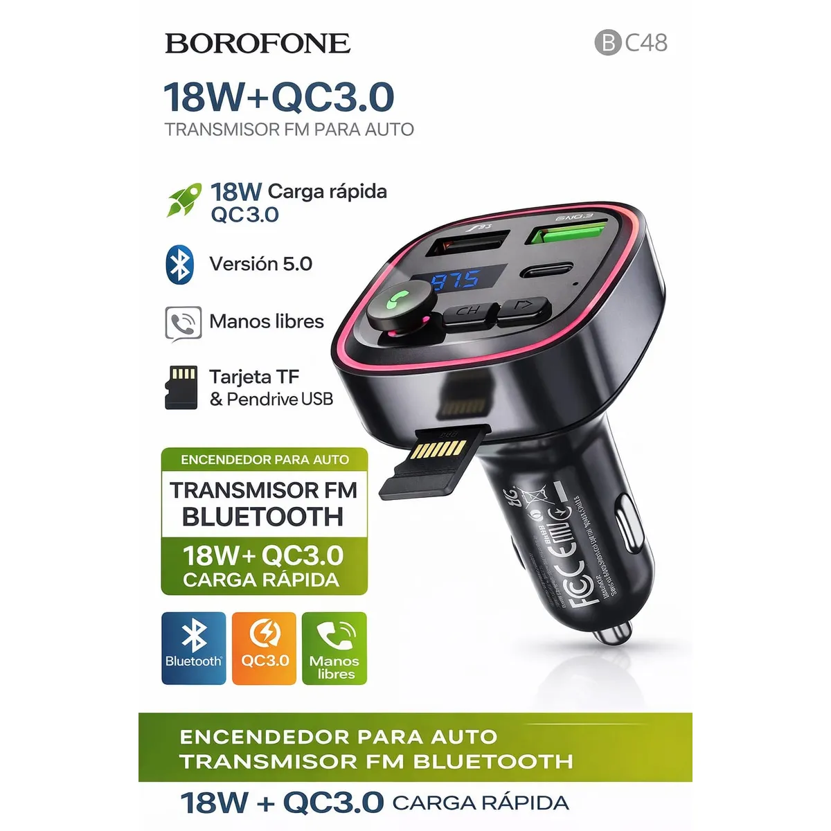 BOROFONE - Transmisor Fm Inalambrico Hoco