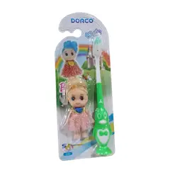 GENERICO - Set cepillo de dientes con muñeca para niña. Envia modelo de muñeca aleatorio. ( C/U )