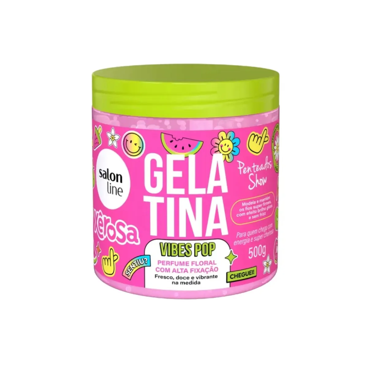 SALON LINE - GEL ALTA FIJACION PERFUMADO VIBES POP SALON LINE 500G