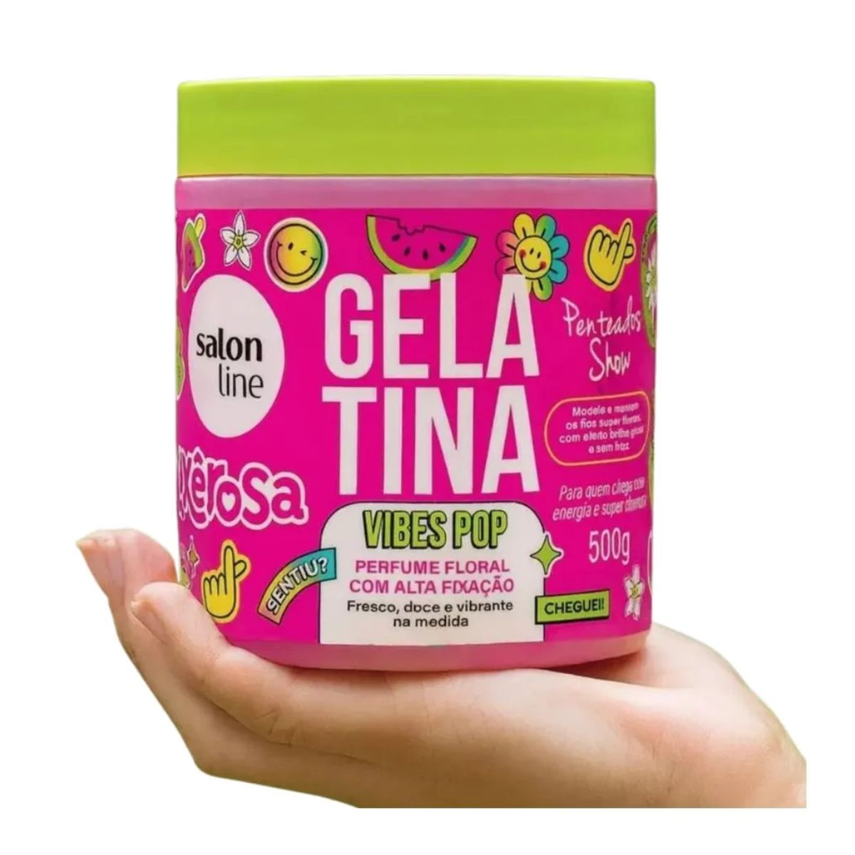 SALON LINE - GEL ALTA FIJACION PERFUMADO VIBES POP SALON LINE 500G