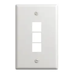 GENERICO - Placa de Muro 3 Módulos Libres Keystone Blanca